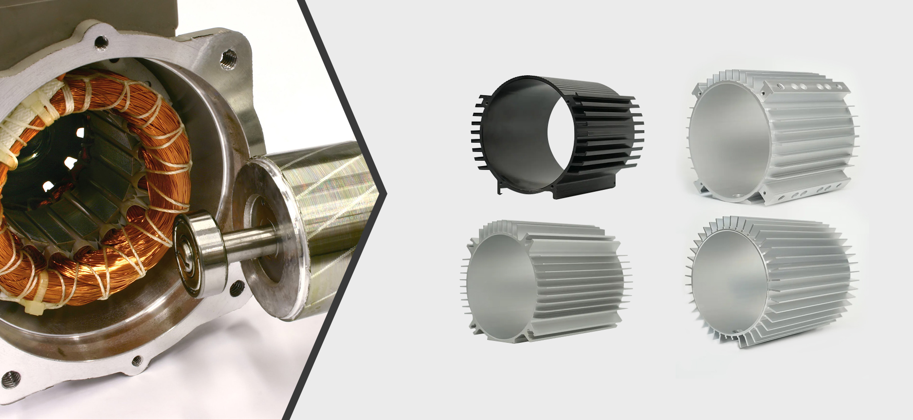 Aluminium Motor Housing Inner Diameter 151-260