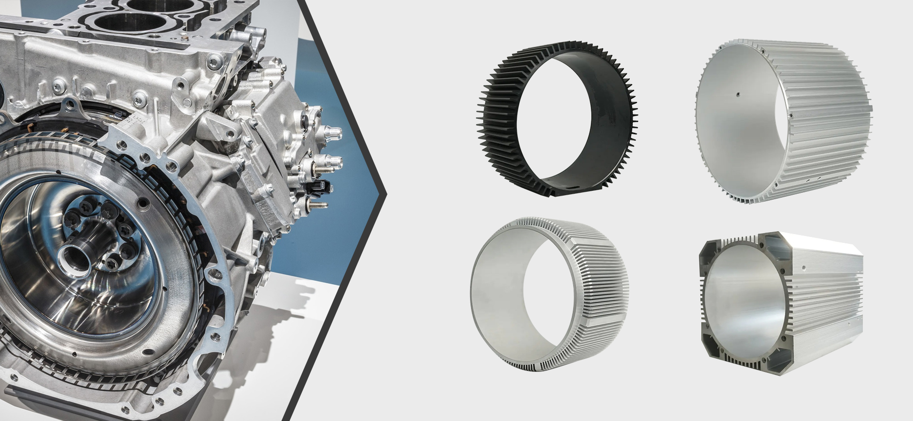 Aluminium Motor Housing Inner Diameter 261-350